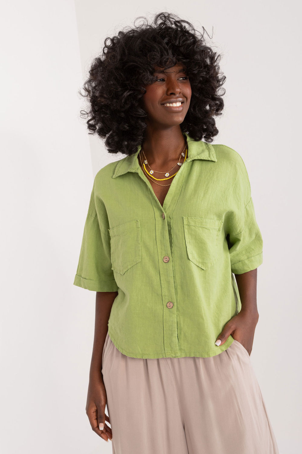Overhemd met korte mouwen model 196483 Italy Moda