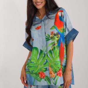 Overhemd met korte mouwen model 198371 Italy Moda