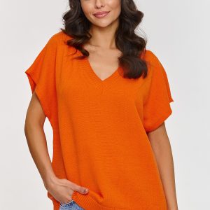 mouwloze trui model 209734 Makadamia