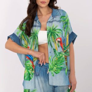 Overhemd met korte mouwen model 210034 Italy Moda