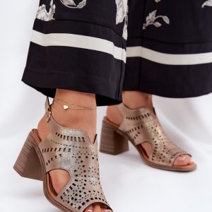 sandalen op hak model 211364 Step in style