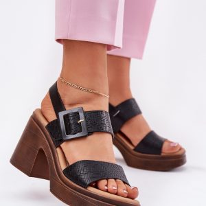 sandalen op hak model 213164 Step in style