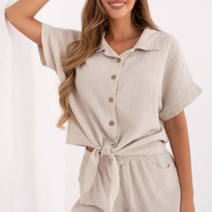 Overhemd met korte mouwen model 213867 Italy Moda