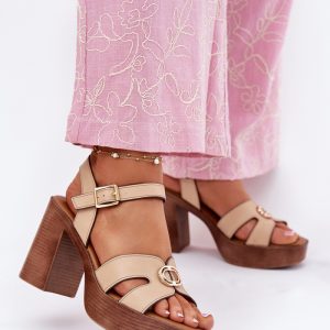 sandalen op hak model 214391 Step in style