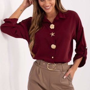 Overhemd met lange mouwen model 219049 Rue Paris