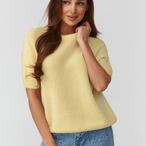 Trui met korte mouwen model 224077 Makadamia