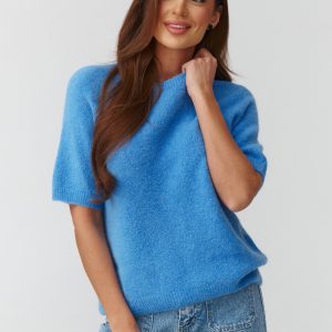 Trui met korte mouwen model 224083 Makadamia