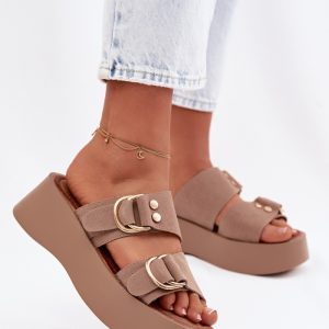 ~Klapki na platformie model 225370 Step in style