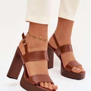 sandalen op hak model 226114 Step in style