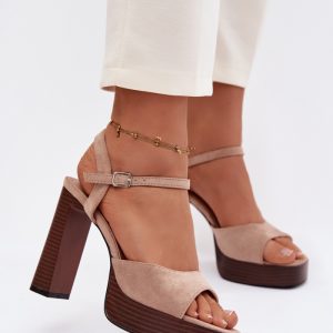 sandalen op hak model 226117 Step in style